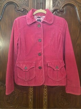GAP, Pink Corduroy Button-Up Jacket